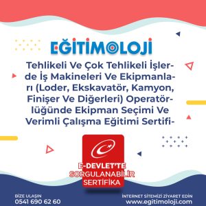Tehlikeli Ve Çok Tehlikeli İşlerde İş Makineleri Ve Ekipmanları (Loder